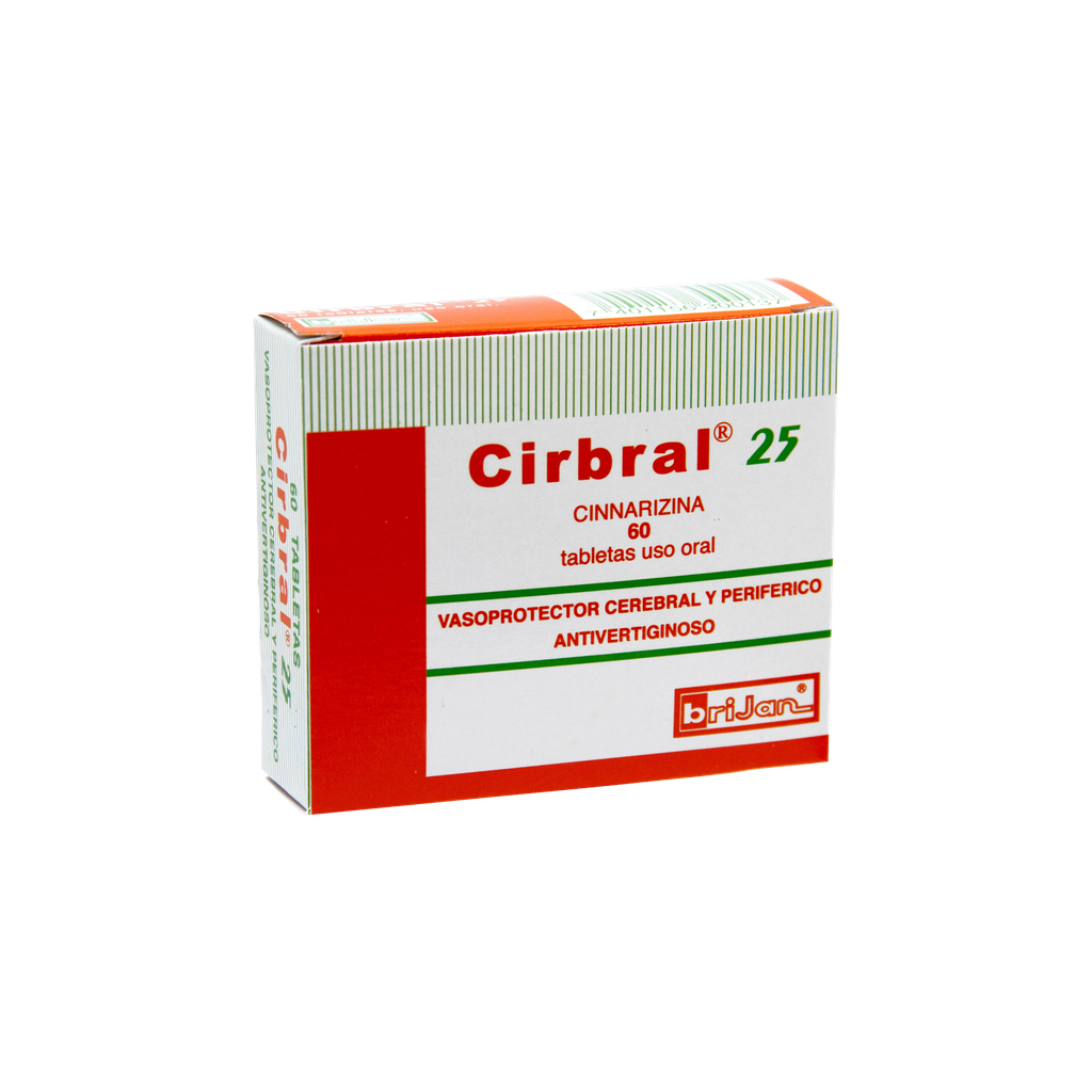 CIRBRAL 25 MG * 60 TABLETAS EXCEL