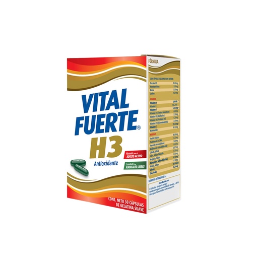 [LB-061-043-N-0002] Vital Fuerte H3 x 30 + 10 Caps. FARMAMEDICA