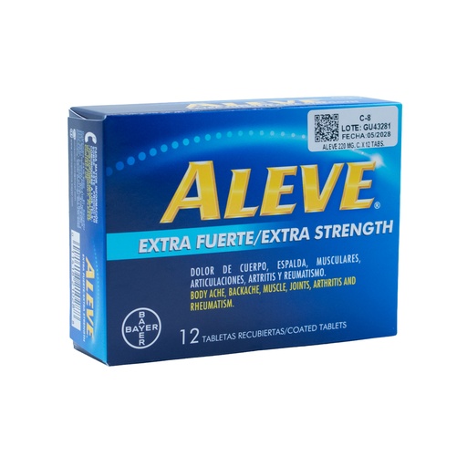 [LB-023-012-N-0001] ALEVE 220 MG. CAJA X 12 TABS.  BAYER OTC
