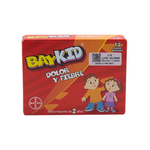 [LB-023-012-N-0015] BAYKID 12 TABS. MASTICABLES BAYER OTC