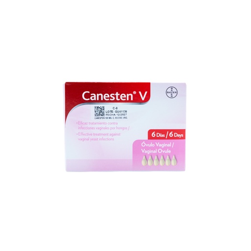 [LB-023-012-N-0023] CANESTEN 100MG CAJA X 6 OVULOS VAG. BAYER OTC