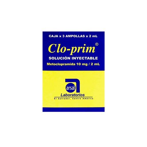 [LB-017-012-N-0004] CLOPRIM CAJA X 3 AMP. Arsal Laboratorios