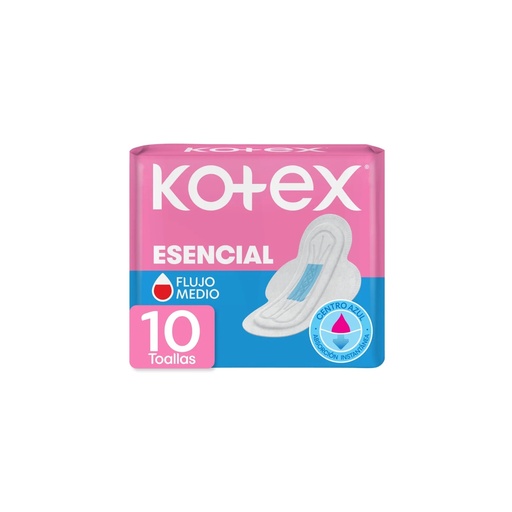 [LB-077-005-N-0002] KOTEX ESENCIAL TELA BOLSA C/ALAS X 10 KIMBERLY CLARK