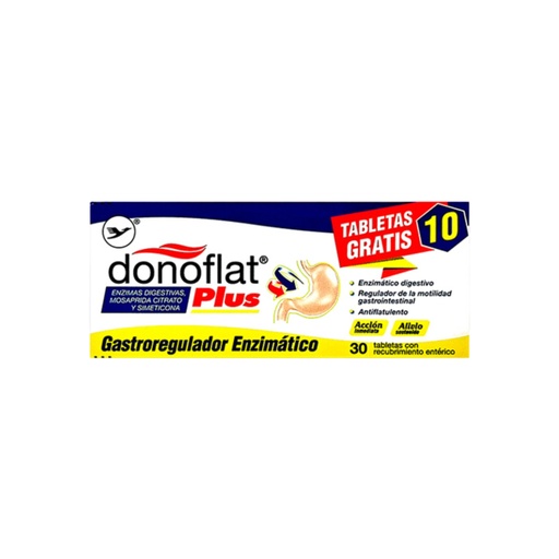 [LB-052-005-N-0023] DONOFLAT PLUS X 30 TABLETAS  + 10 GRATIS Donovan Werke