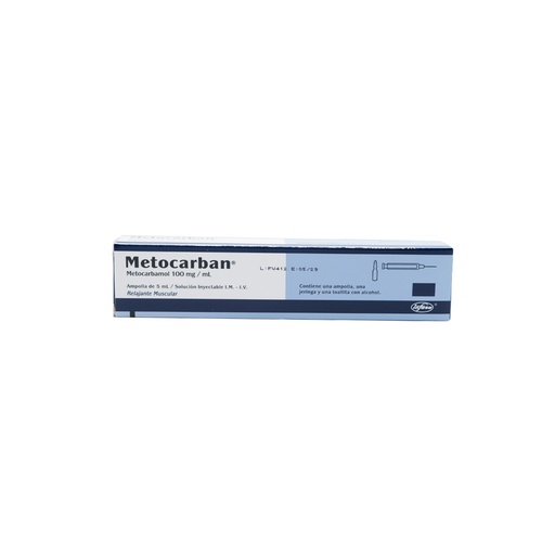 [LB-073-003-N-0101] METOCARBAN INYECTABLE 5 ML INDUSTRIA FARMACEUTICA, S.A.