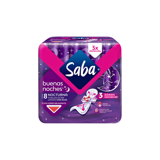 [LB-238-038-N-0001] TOALLAS SABA BUENAS NOCHES X 8 UNIDADES NINOSHKA-CONSUMO