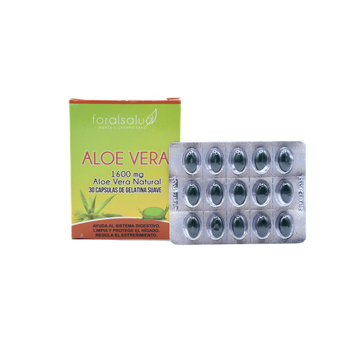 [LB-235-055-N-0005] Aloe Vera 1600 mg Capsulas Caja x 30 FORALSALUD