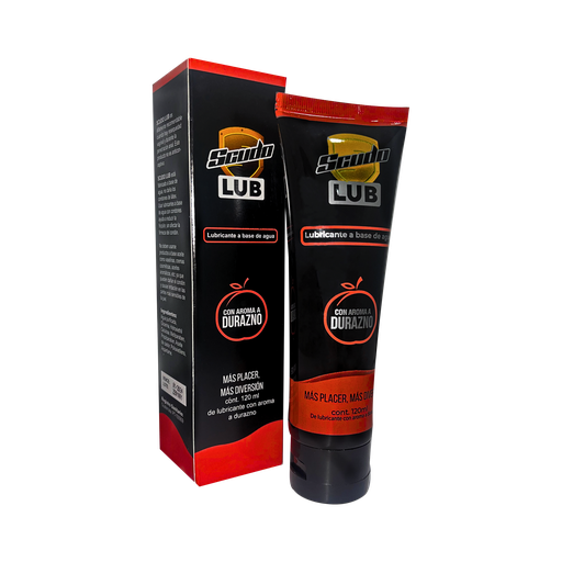 [LB157-012-N-0382] LUBRICANTE SCUDO CON AROMA A DURAZNO TUBO X 120 ML SCUDO