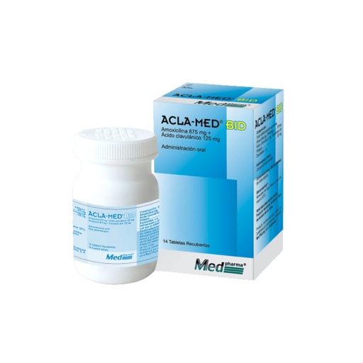 [LB-104-052-N-0010] ACLA-MED BID 875 MG CAJA X 14 TABLETAS  MEDPHARMA