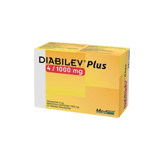 [LB-104-052-N-0024] DIABILEV PLUS 4MG / 1G CAJA X 30 TABLETAS  MEDPHARMA