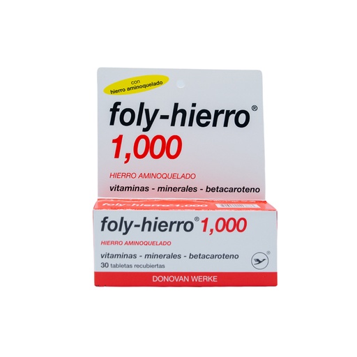 [LB-052-005-N-0037] FOLY HIERRO 1000 CAJA X 30 TABLETAS Donovan Werke