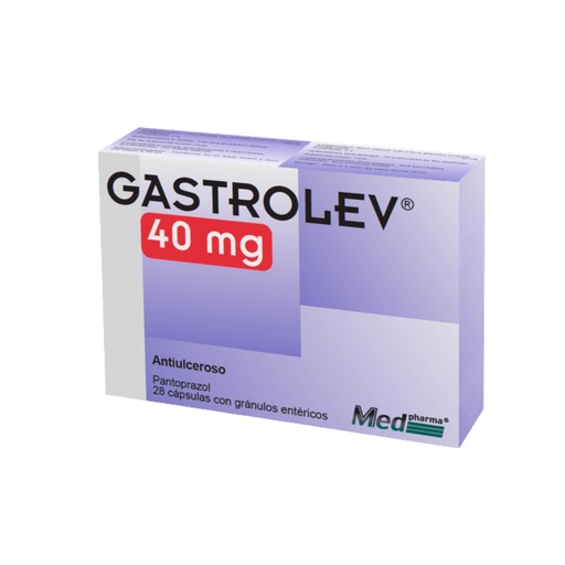 [LB-104-005-N-0026] GASTROLEV 40MG CAJA X 28 CAPSULAS Atado 1+1 MEDPHARMA
