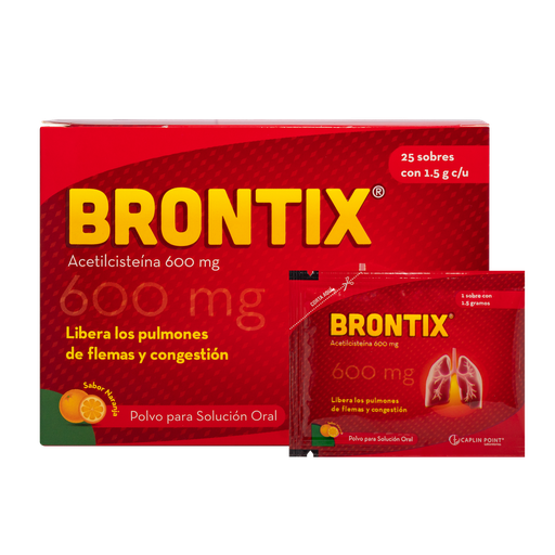 [LB001-001-N-0401] BRONTIX 600mg Polvo Para Solución Oral Sobre (Dispensador de 25 sobres) CaplinPoint Laboratories LTD.