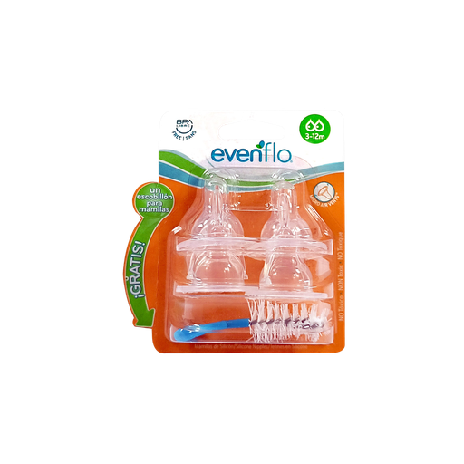 [LB-247-005-N-0003] MAMON EVENFLO SILICON ANATOMICO CON ESCOBILLA EVENFLO