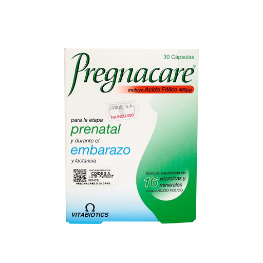 [LB-250-012-N-0006] PREGNACARE CAJA X 30 CAPSULAS VITABIOTICS