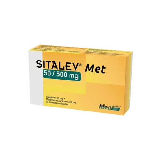 [LB-104-052-N-0035] SITALEV MET 50MG/500MG CAJA X 30 TABLETAS MEDPHARMA