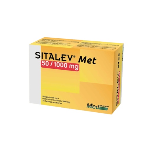 [LB-104-052-N-0036] SITALEV MET 50MG/1000MG CAJA X 30 TABLETAS MEDPHARMA