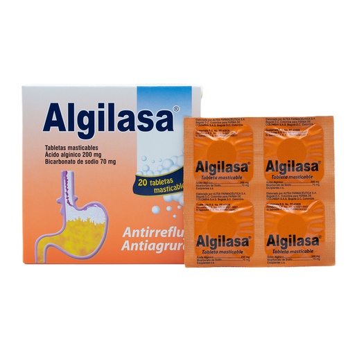 [LB-249-006-N-0003] ALGILASA 200MG/70MG CAJA X 20 TABLETAS MASTICABLES GRUPO FARMA