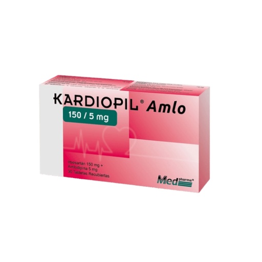 [LB-104-052-N-0062] KARDIOPIL AMLO 150MG/5MG CAJA X 30 TABLETAS MEDPHARMA