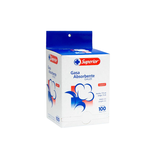 [LB-164-006-N-0005] GASA ESTERIL SOBRE 3" (DISPENSADOR  X 100 SOBRES) Superior