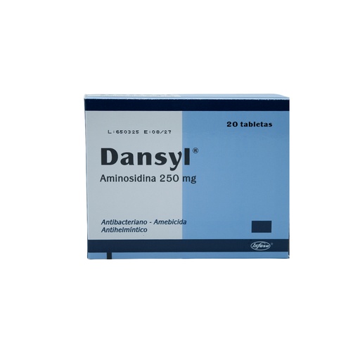[LB-073-003-N-0324] Dansyl 250 mg Caja X 20 Tabs. INDUSTRIA FARMACEUTICA, S.A.