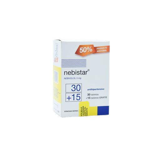 [LB-052-005-N-0071] NEBISTAR 5 MG CAJA 30+15 TABLETAS Donovan Werke