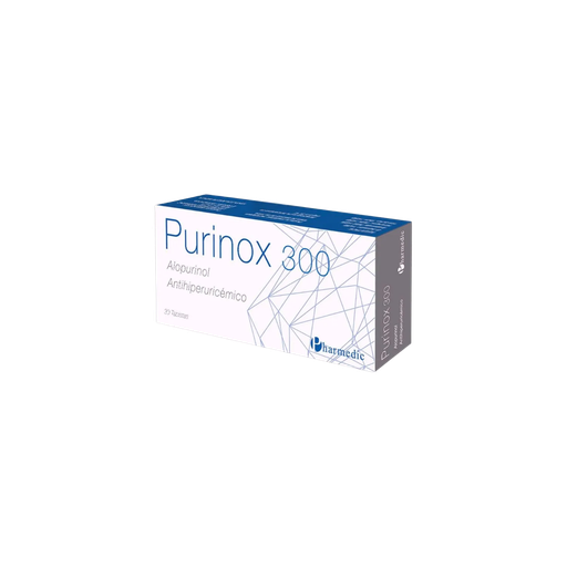 [LB128-005-N-0434] PURINOX 300 MG (ALOPURINOL 300 MG) CAJA X 30 TABLETAS Pharmedic