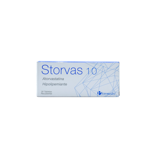 [LB128-005-N-0435] STORVAS 10MG (ATORVASTATINA 10 MG) CAJA X 30 TABLETAS Pharmedic