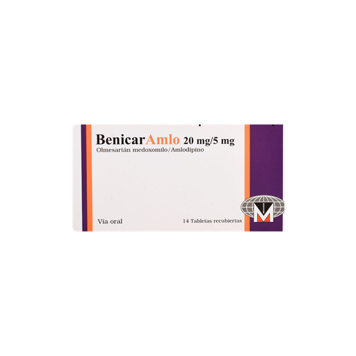 [LB-087-053-N-0042] BENICAR AMLO 20MG/5MG CAJA X 14 COMPRIMIDO (OLMERSARTAN) Laboratorios Menarini