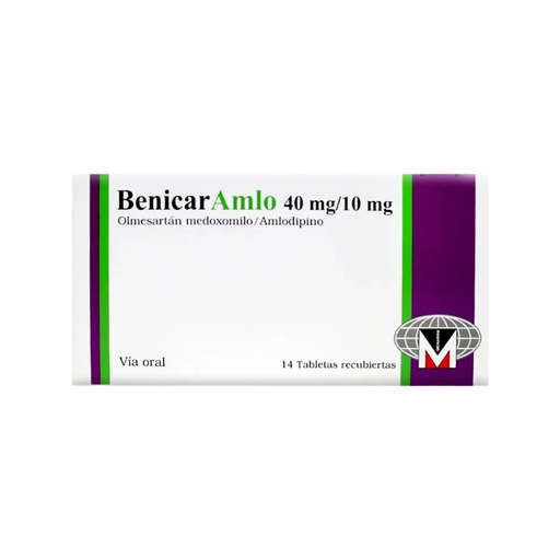 [LB-087-053-N-0043] BENICAR AMLO 40MG/10MG CAJA X 14 COMPRIMIDO (OLMERSARTAN) Laboratorios Menarini