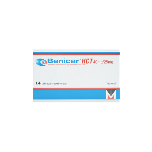 [LB-087-053-N-0047] BENICAR HCT 40MG/25MG CAJA X 14 COMPRIMIDO (HIDROCLOROTIAZIDA OLMESARTAN)  Laboratorios Menarini