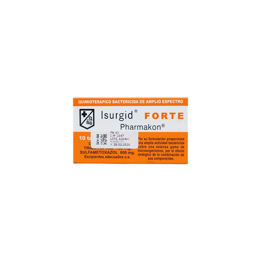 [LB-195-041-N-0007] ISURGID FORTE 160/800MG CAJA X 10 TABLETAS (SULFAMETHOXAZOLE+TRIMETHOPRI) EXCEL