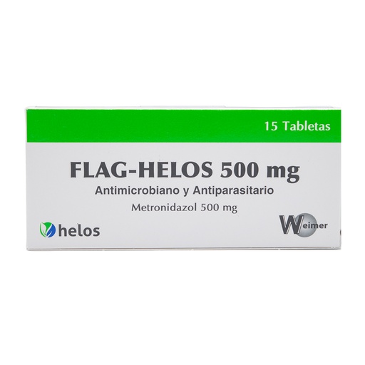 [LB-058-005-N-0012] FLAG-HELOS 500 MG X 15 TABLETAS (METRONIDAZOL) Farkot