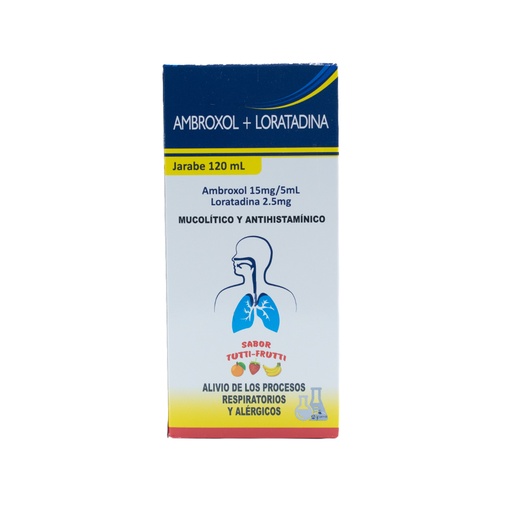 [LB-183-030-N-0042] AMBROXOL 15mg/5 ml  + LORATADINA 2.5mg JARABE 120 ML  ALIFARMAT 