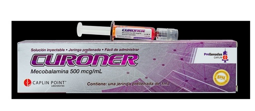[LB001-001-N-0428] CURONER (Mecobalamina 500mcg/ml) Sol. Inj.) + Jeringa prellenada Caplin Point