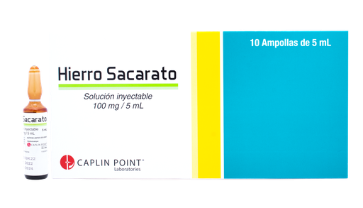 [LB001-001-N-0494] Hierro Sacarosa Inyectable 100mg/5ml Ampolla Caplin Point Laboratories