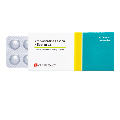 [LB001-001-N-0496] Atorvastatina Calcica 40mg + Ezetimiba 10mg Tabs x 30s Caplin Point