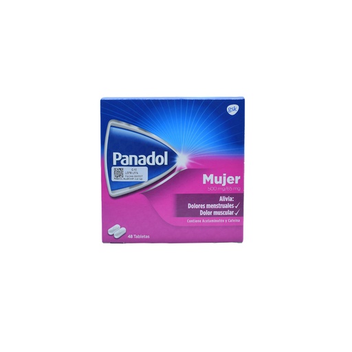 [GSK01-010-N-0011] PANADOL MUJER DISP * 48 TABLETAS (24 sobres)