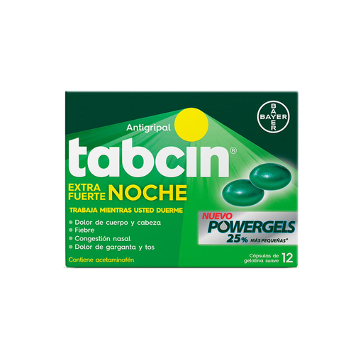[LB023-002-N-0625] TABCIN EF NOCHE POWER GEL 325MG 12 CAPSULA GEL BAYER OTC