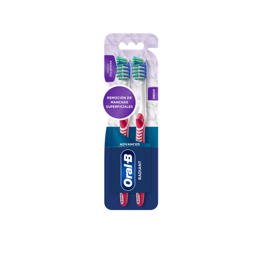[LB113-001-N-0001] ORAL-B CEPILLO DENTAL 3D WHITE ADVANT MEDIO 2 UNIDAD (2X1)