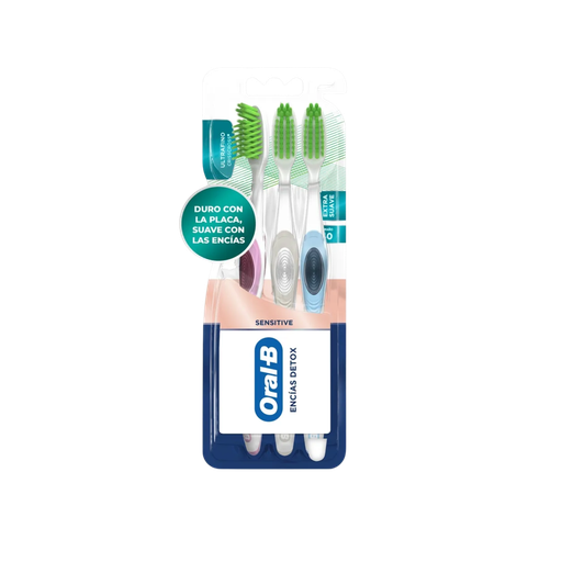 [LB113-001-N-0004] ORAL-B CEPILLO DENTAL ENCIAS DETOX EXTRA SUAVE 3 UNIDAD (PACK)
