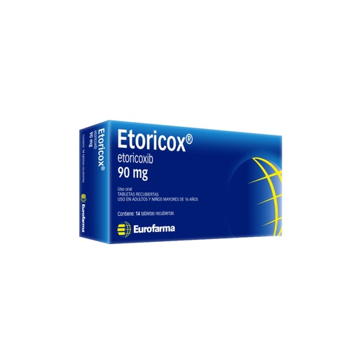 [LB-057-005-N-0090] ETORICOX 90MG x 14 TABLETAS - CAJA EUROFARMA