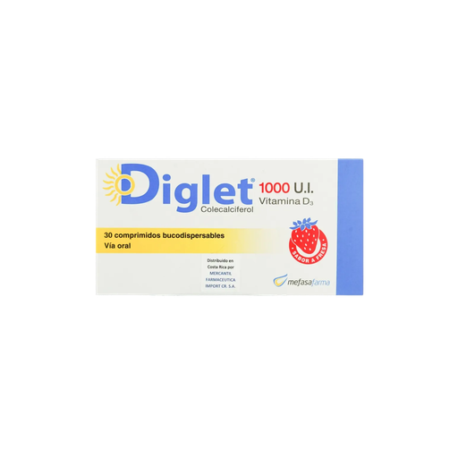 [MEF14-001-N-0029] DIGLET 1000UI 30 COMPRIMIDO BUCODISPERSABLE MEFASA