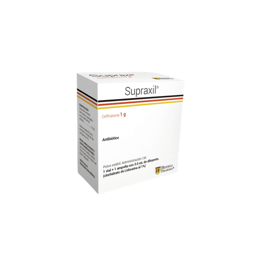 [MF-236-038-N-0006] Supraxil 1gm Tripack 3 Vial + 3 Amp. c/lidocaina MercaFarma