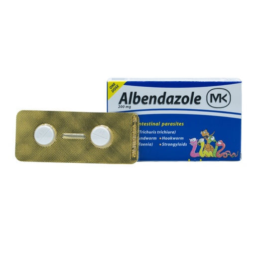 [MK001-001-N-0003] ALBENDAZOL MK 200MG CAJA x 2 TABLETAS MCKESSON