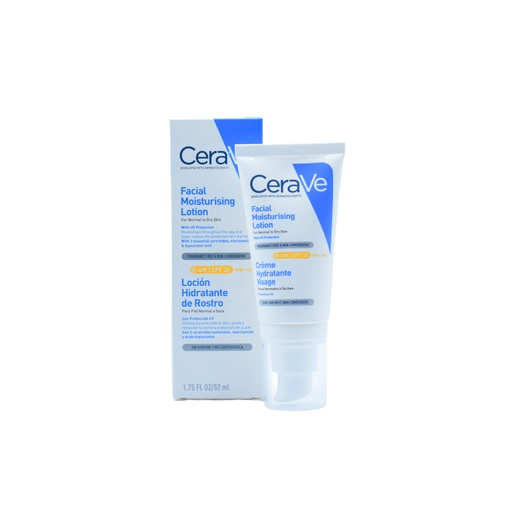 [CV001-001-N-0012] CeraVe Loción Hidratante de Rostro Am Piel Normal Y Seca 52 ml