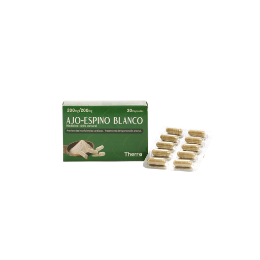 [THERRA-01-N-0004] AJO-ESPINO BLANCO 200MG/200MG 30 CAPSULA