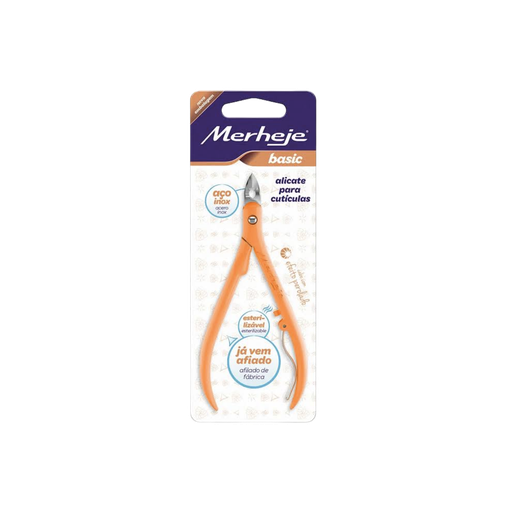 [MERJE-001-N-0008] ALICATE P/ CUT MERHEJE BASIC PEROLADO NARANJA - EXP