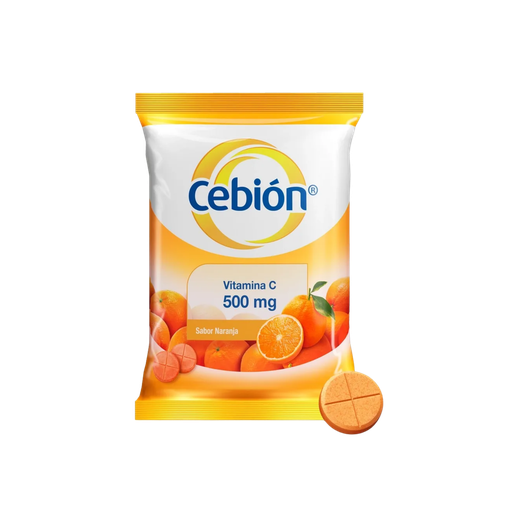 [LB112-012-N-0108] Cebion 500 Mg Tabletas Masticables Sabor Naranja Merck