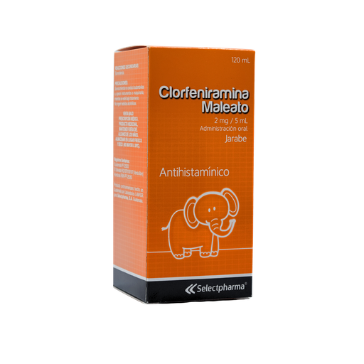 [LB158-002-N-0166] Clorfeniramina Maleato Select Pharma 2Mg/5Ml Jarabe 120Ml. SelectPharma